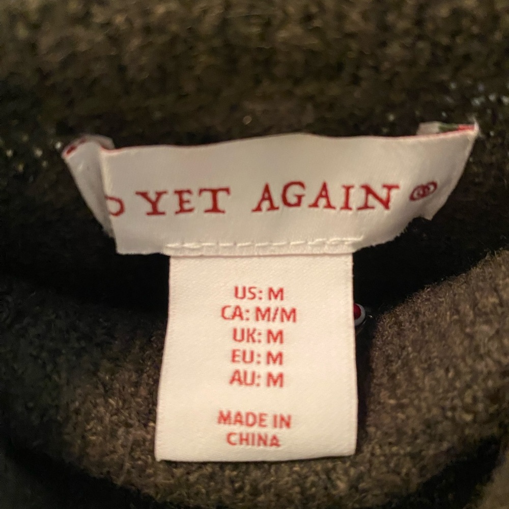 Yet Again Olive colored Sweater